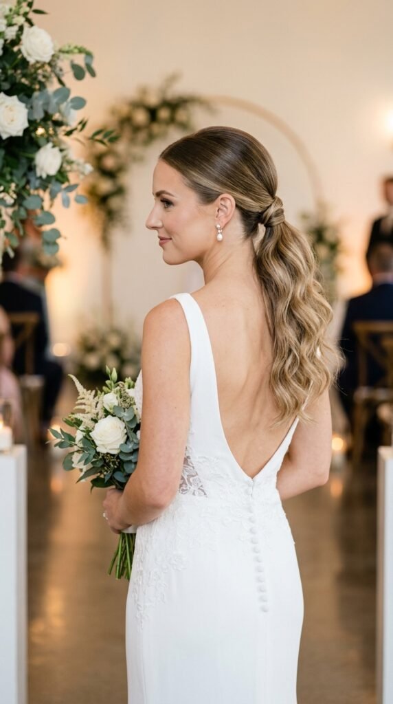 Elegant Twisted Low Ponytail