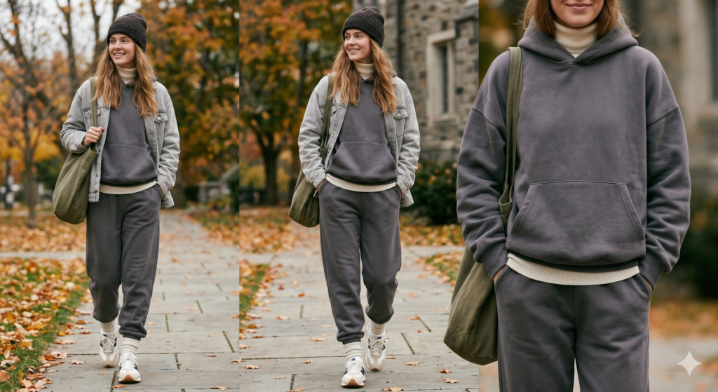 1.-The Layered Comfort Look Oversized Hoodie Joggers 