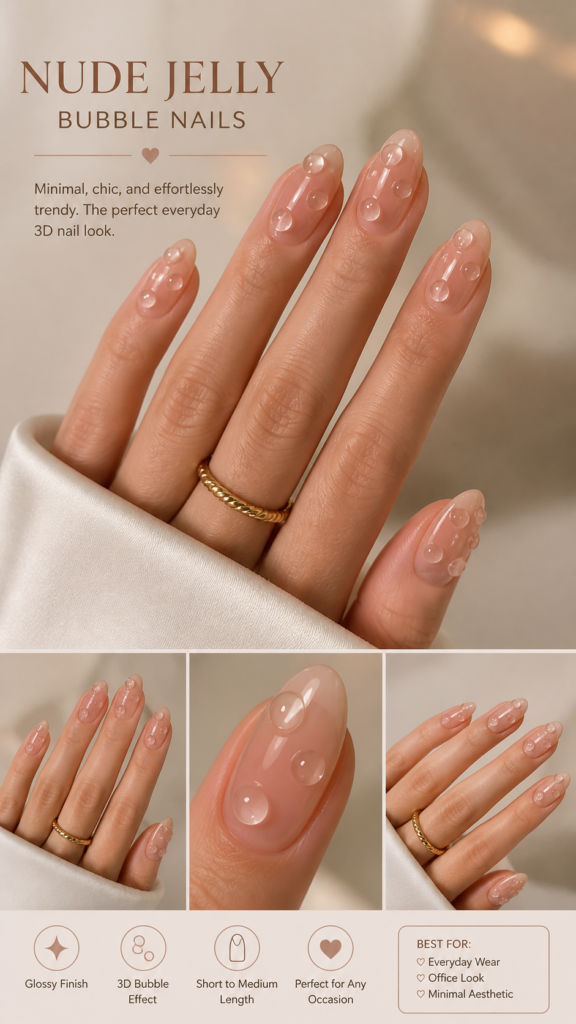 5 3D Jelly Bubble Nails Art