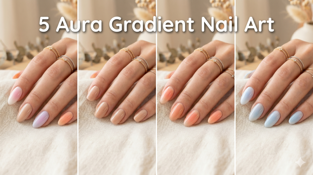 5 Aura Gradient Nails Art