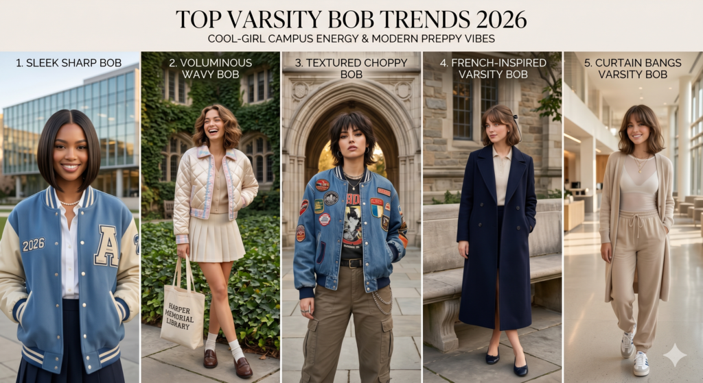 5 Varsity Bob Hairstyles That Are Giving Cool Girl Campus Energy in 2026