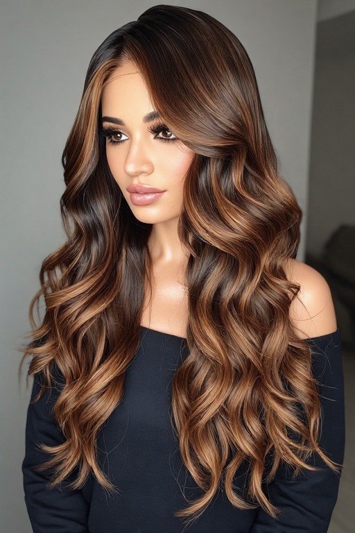 Ash Brown Ombre Lob Wig Hairstyle