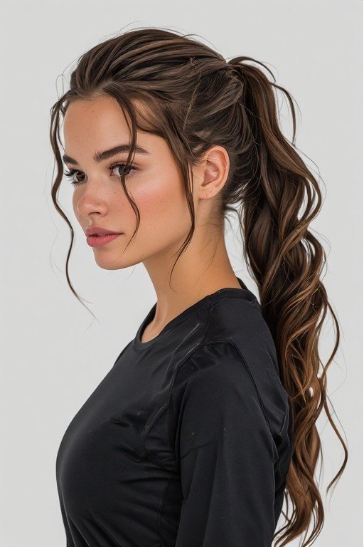 Bubble Ponytail Sporty Hairstyle