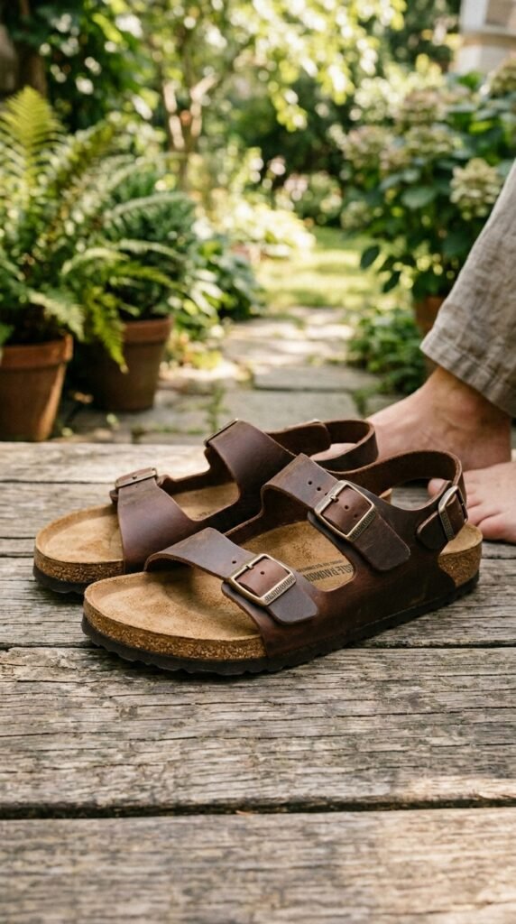 Buckle-Strap-Comfort-Sandals.
