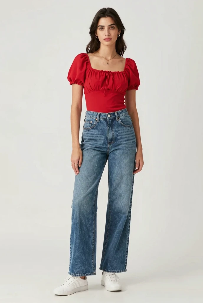 Cherry-Red-Top-With-Denim.