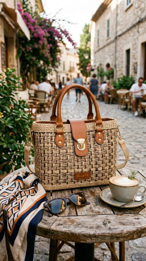 Chic-Woven-Handbag.
