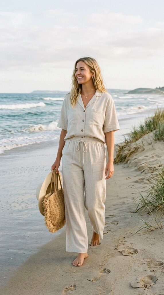 Coastal-Linen-Two-Piece-Set. 
