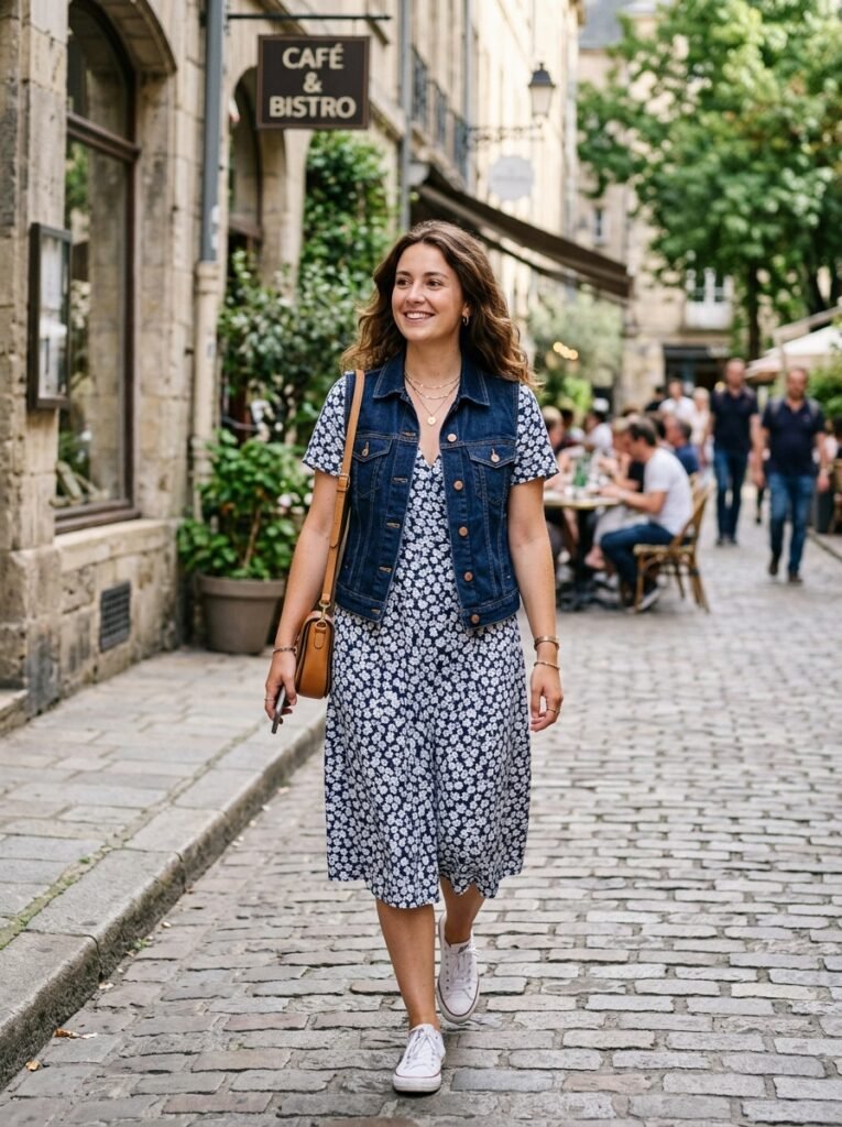 Denim-Waistcoats-Outfit-With-Casual-Dresses.