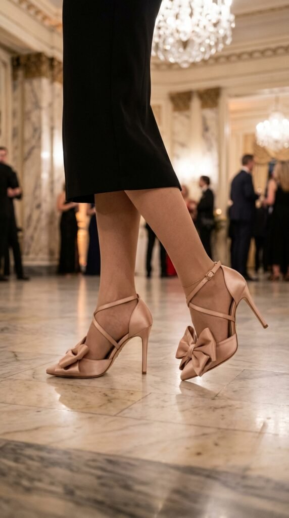 Elegant-Satin-Bow-Heels.
