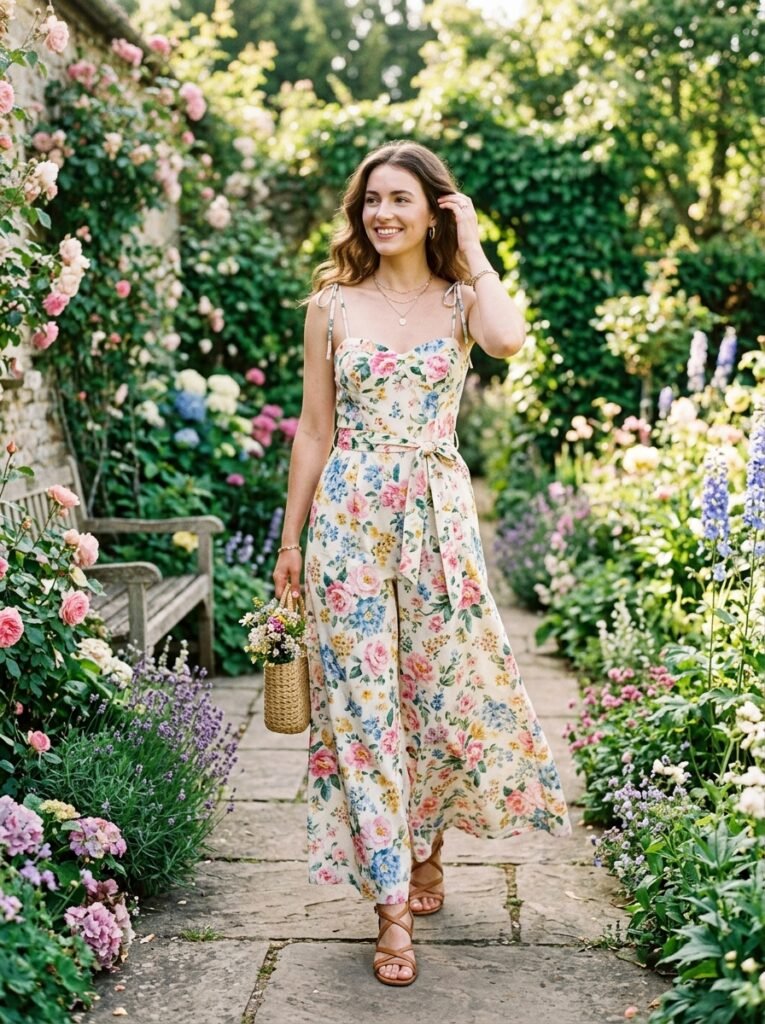 Floral Garden Jumpsuit for a Feminine Look