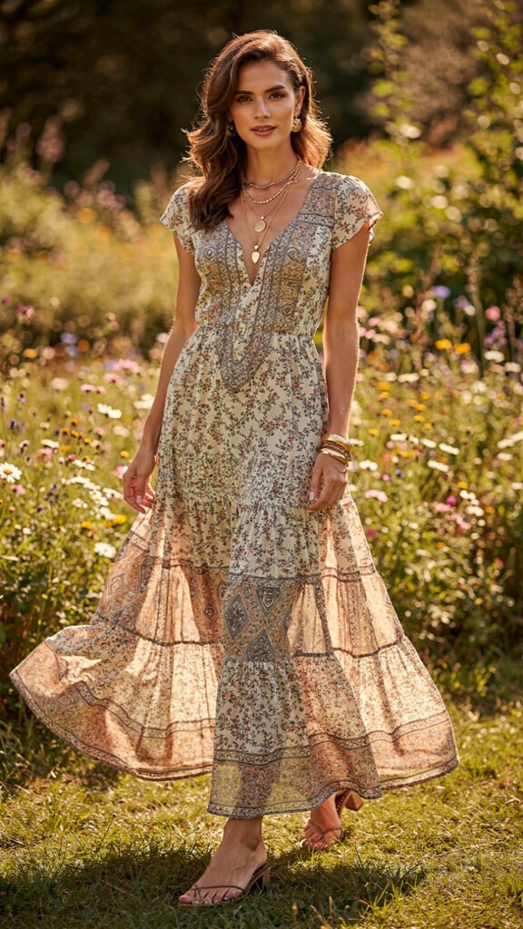 Flowy-Maxi-Dress-Layered-Jewelry.
