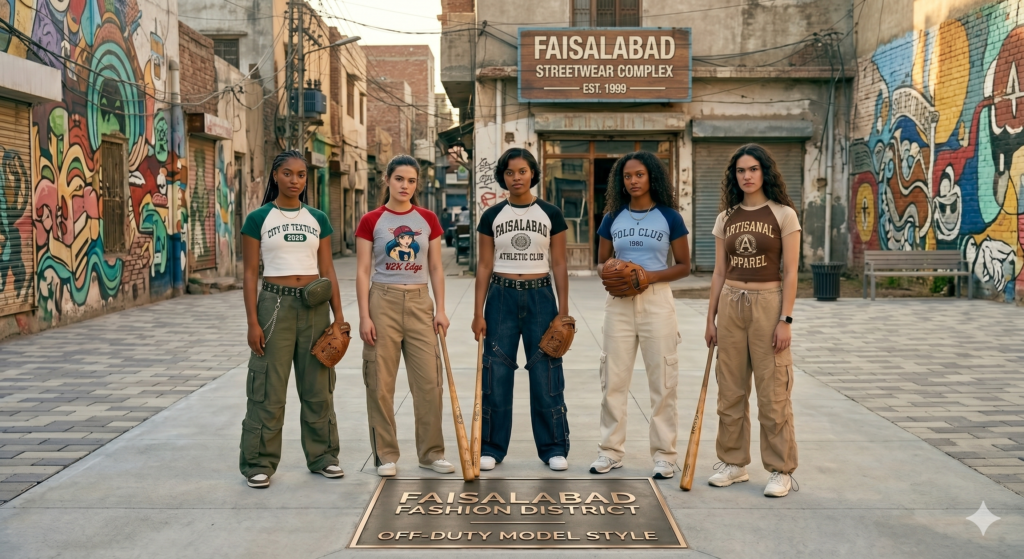 The Cropped Raglan Tee & Baggy Cargo Pants