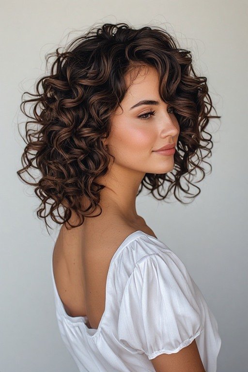 Half-Up Half-Down Curly Hairstyle