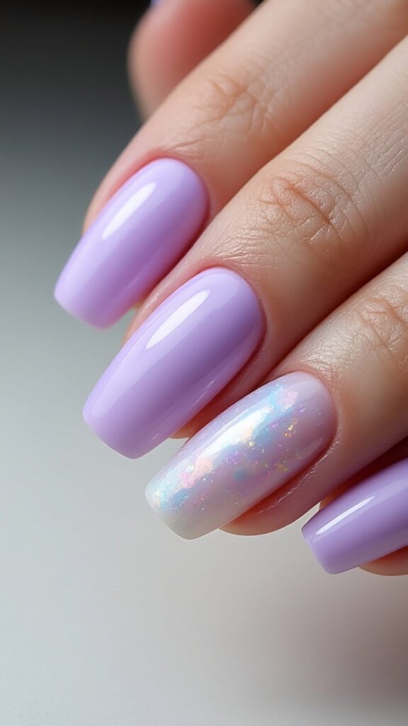 Lilac Dream Aura Nails Art