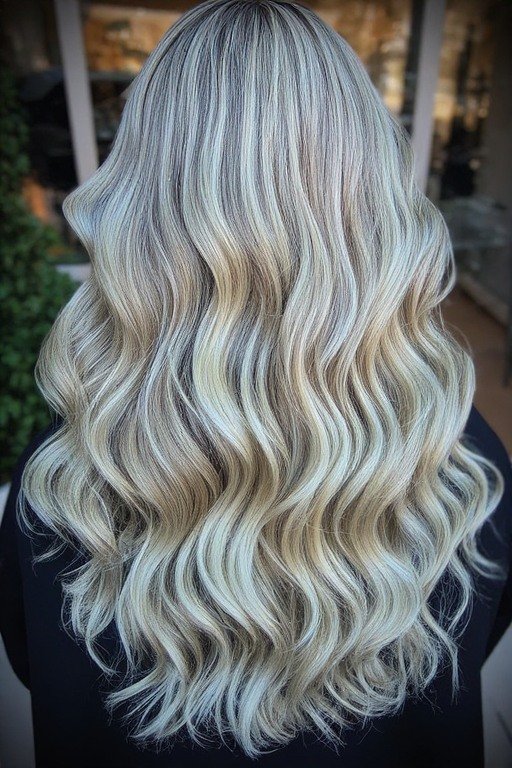 Long Mermaid Waves with Dimens hairstyle