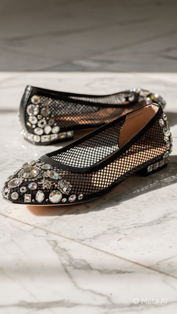 Mesh-Rhinestone-Ballet-Shoes. 