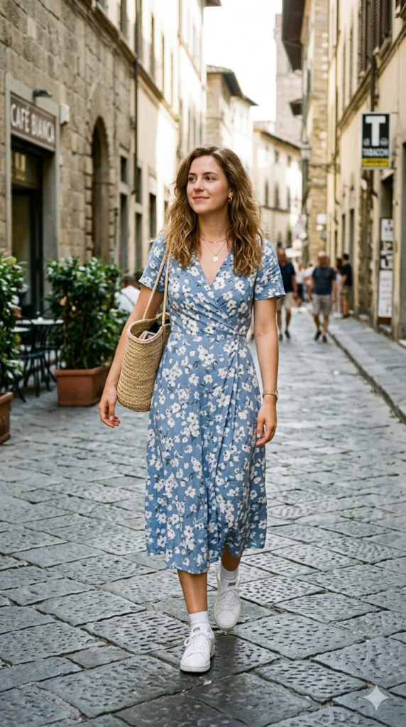 Midi-Dress-With-Sneakers.