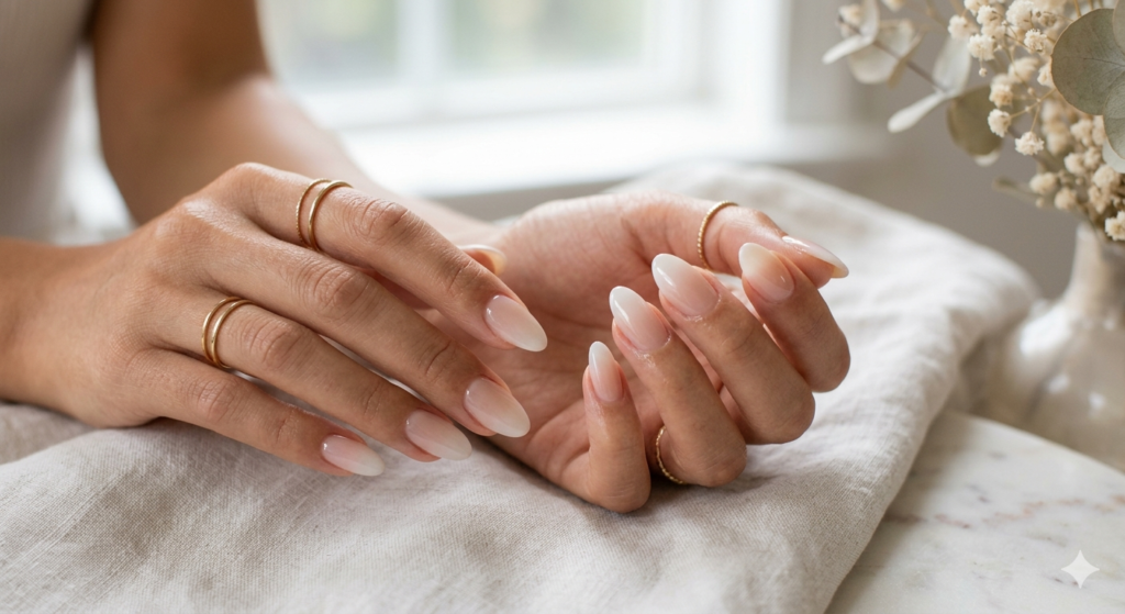Milky-White-Ombre-Nails.
