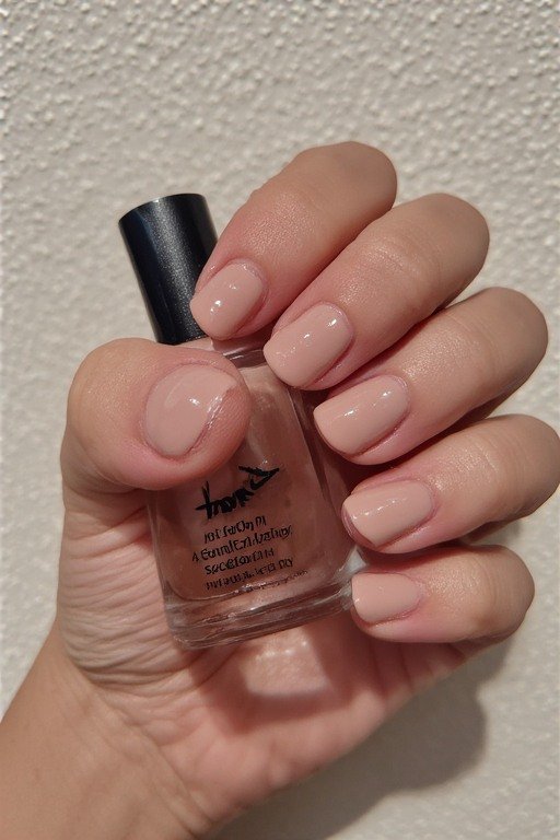 Nude Gloss Minimal Nails Art