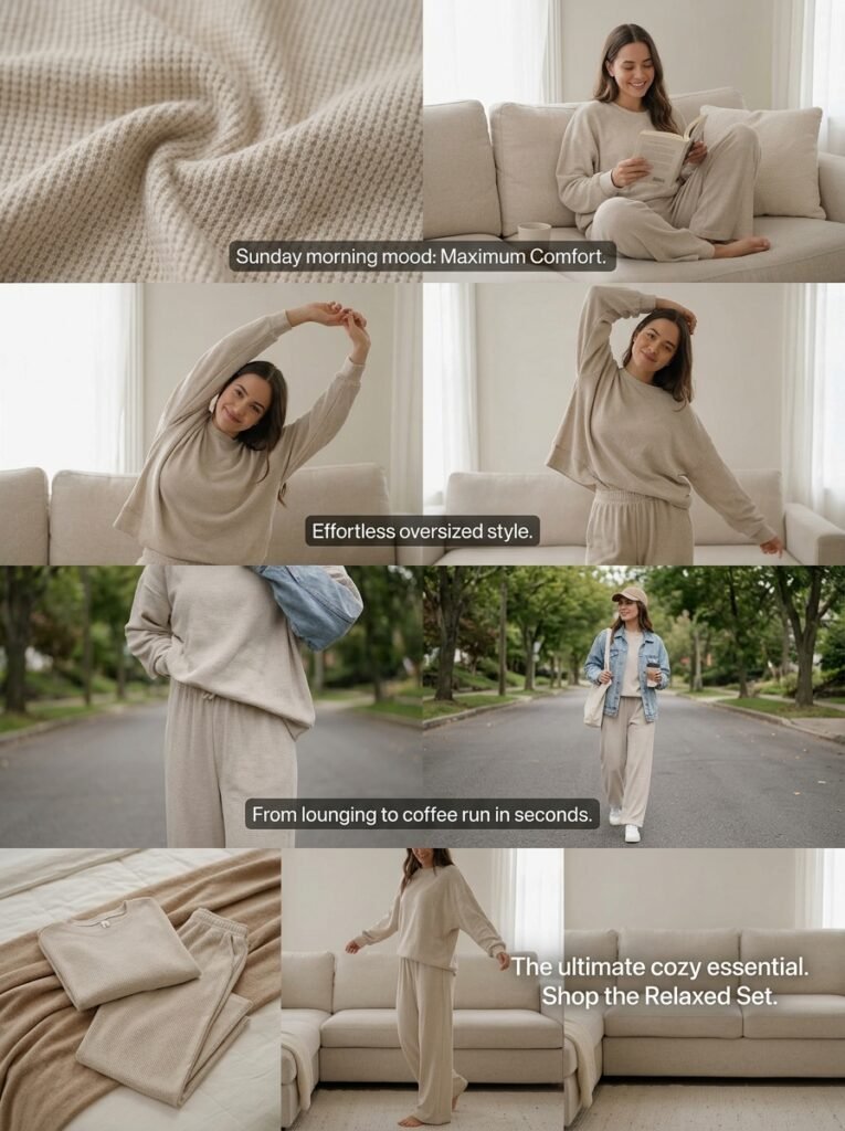 Oversized Two-Piece Lounge Set for Relaxed Style