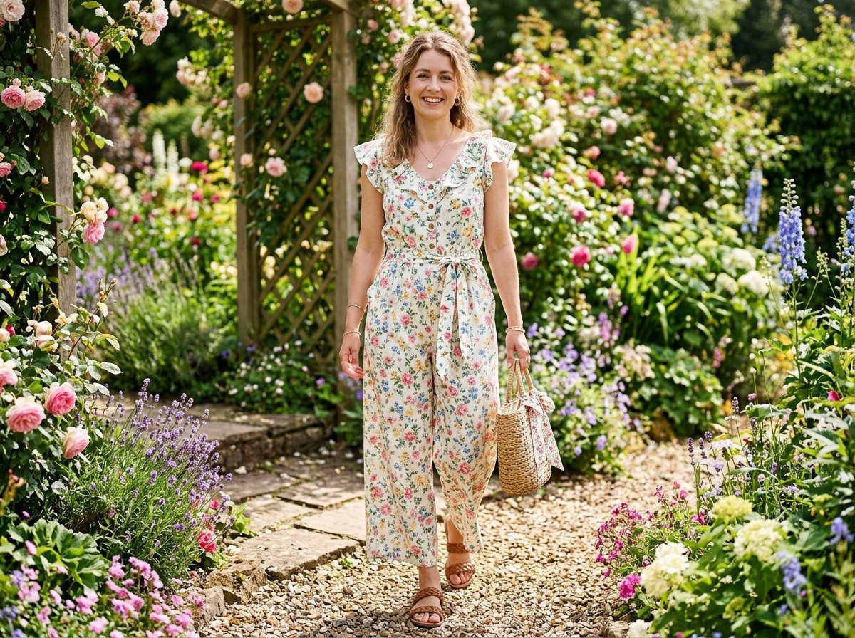 Pretty Garden One Piece Jumpsuit for
