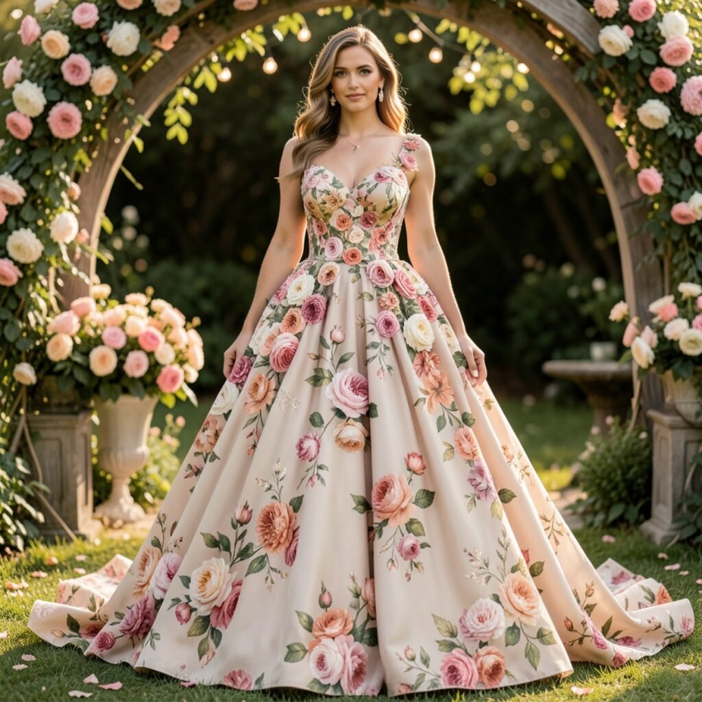 Romantic Floral Ball Gown
