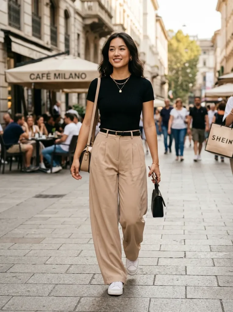 SHEIN Wide-Leg Pants 