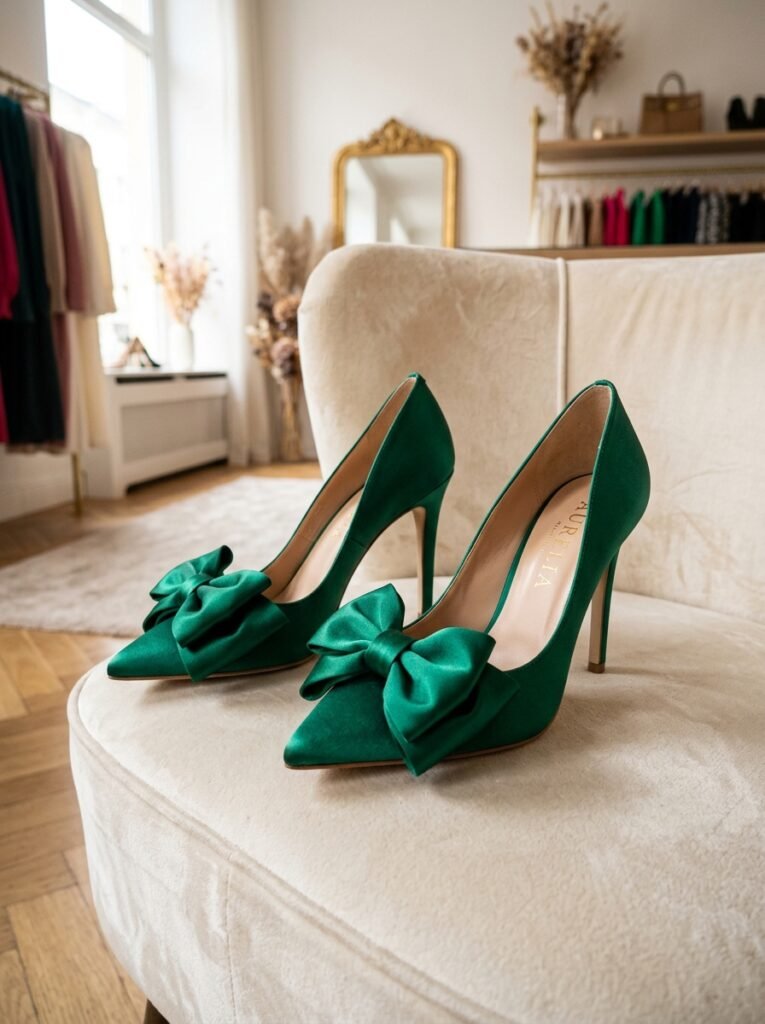 Satin-Bow-Heels. 