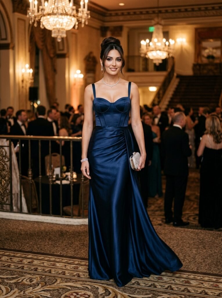 Satin Corset Dress for an Elegant Evening
