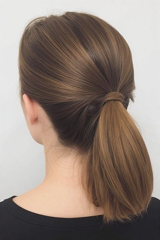 
Sleek Half Up Ponytail Hairstyle