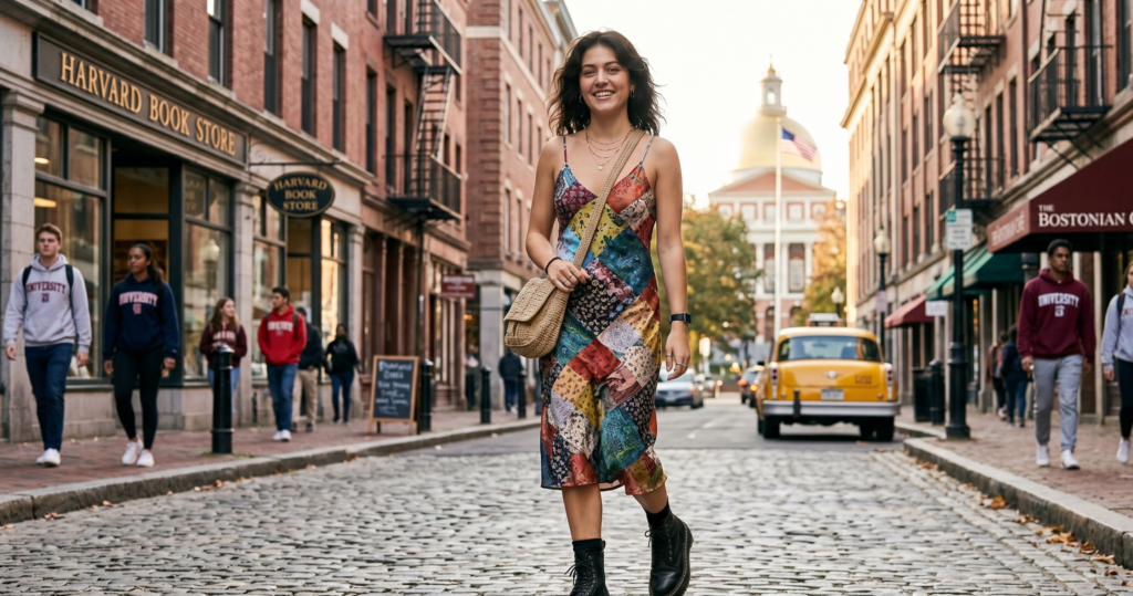 Slip Dress + White Sneakers