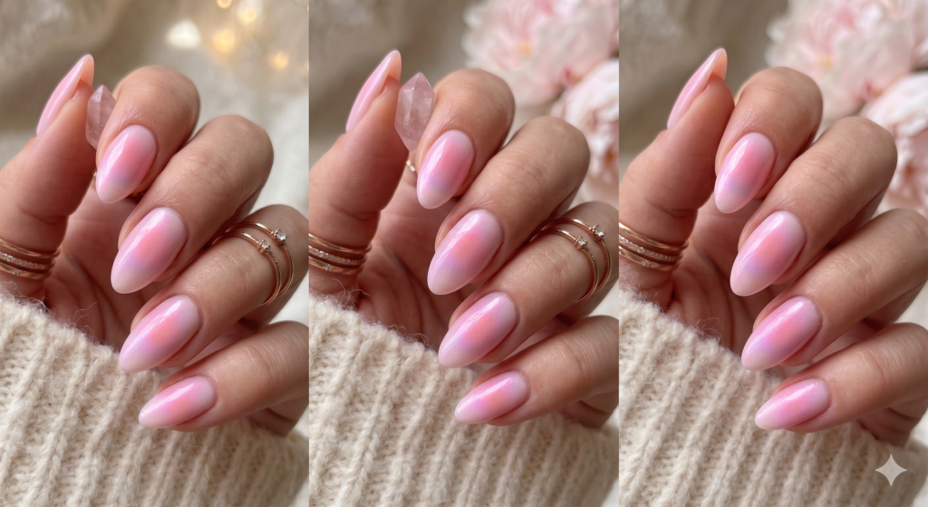 Soft Pink Aura Nails Art