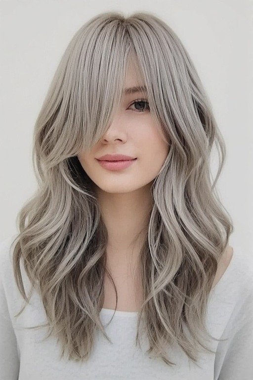 Soft Wavy Messy Layers with Cut hairstyle