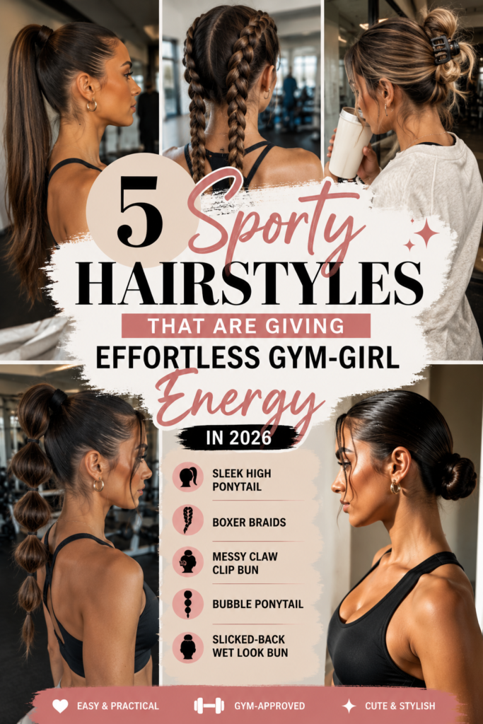 Sporty hairstyles for gym vibes