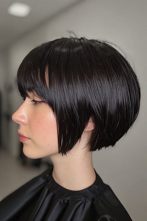 The Wet-Look Slicked Bob Hairstyle
