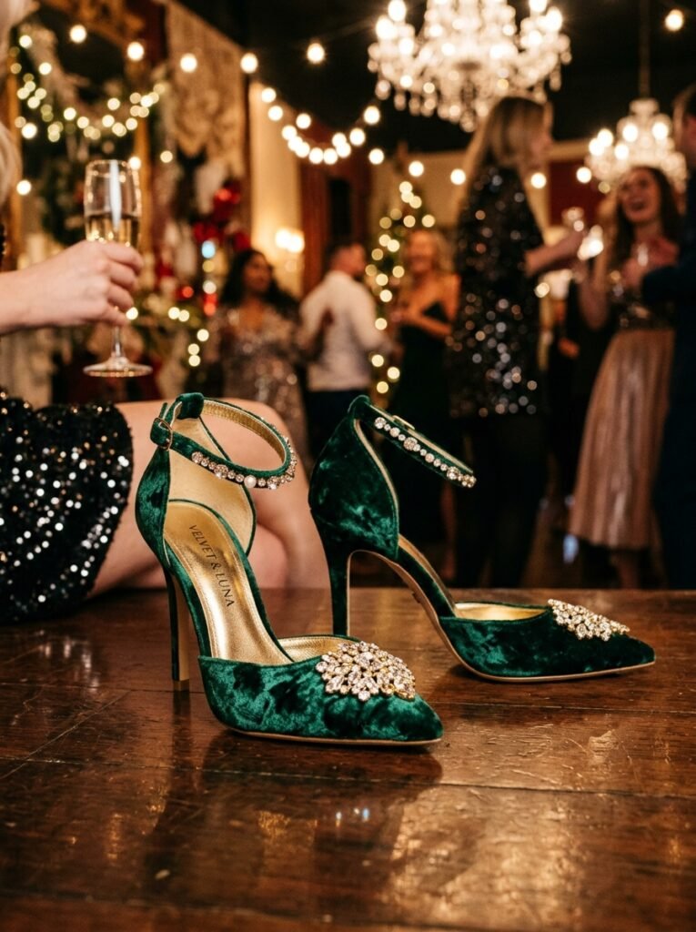 Velvet-Party-Heels. 