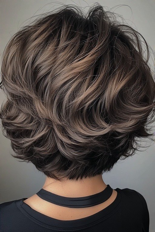 Wavy Sharp Ends Bob with Soft hairstyle