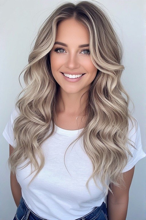 Wet Look Beach Waves with Ultr hairstyle