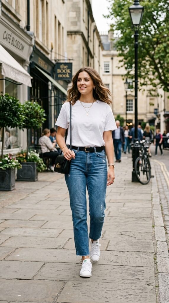 Woman_wearing_t-shirt_and_jeans