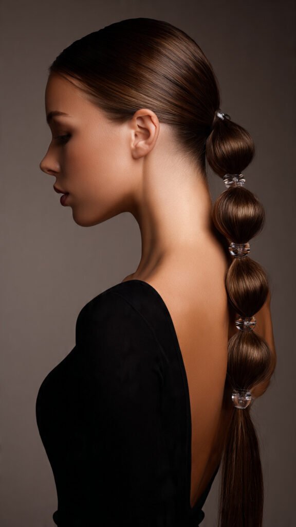 bubble-sleek-low-ponytail-hairstyle-glossy-smooth-.
