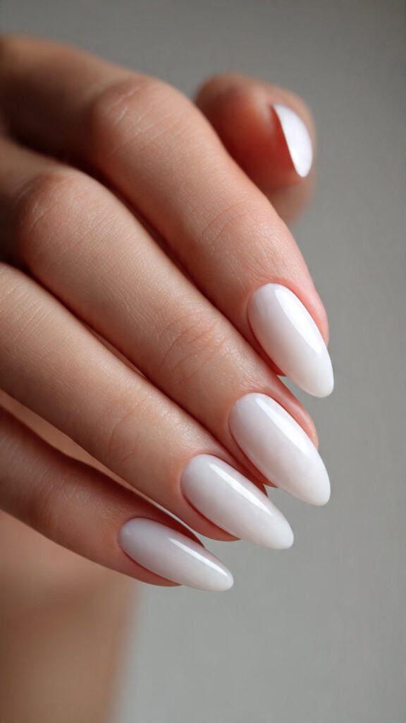 classic-milky-white-gloss-nails-