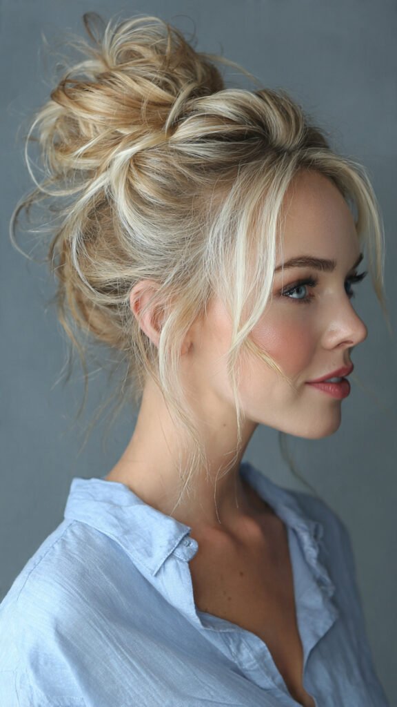 messy-bun-chic-hairstyle-
