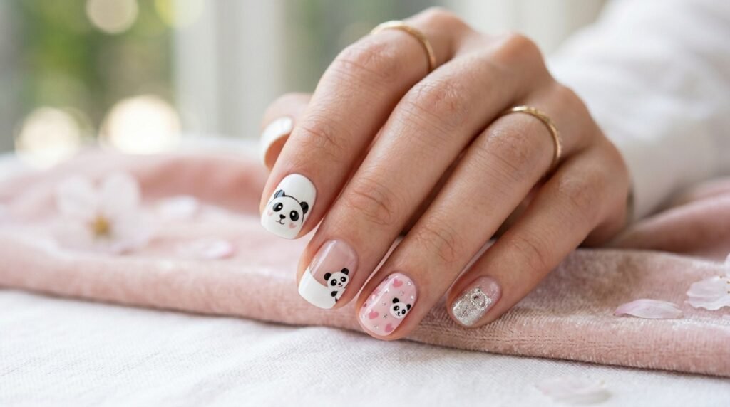 5 Cute Panda Face Nails That Are Too Adorable to Ignore