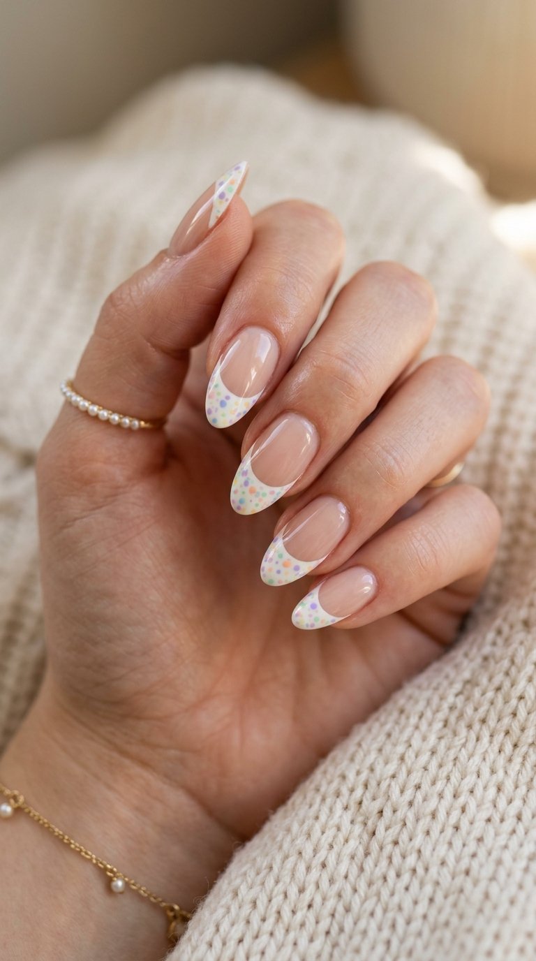 5 Elegant Easter Egg French Tip Nails That Look Cute and Classy