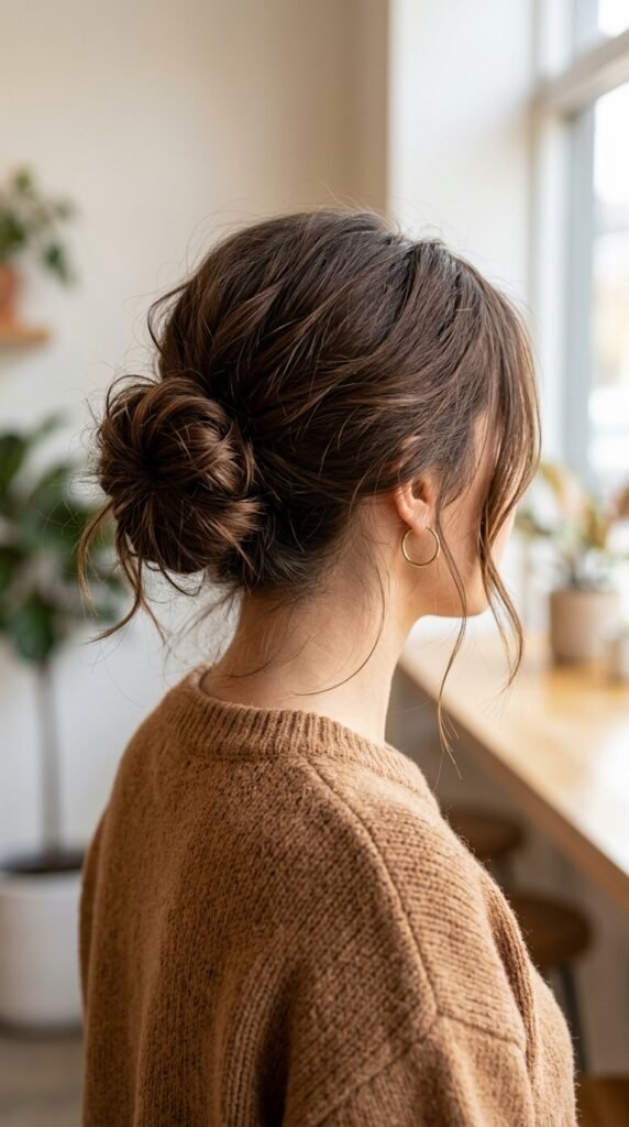 5 Messy Brunette Bun Vibes That Look Cute and Effortless