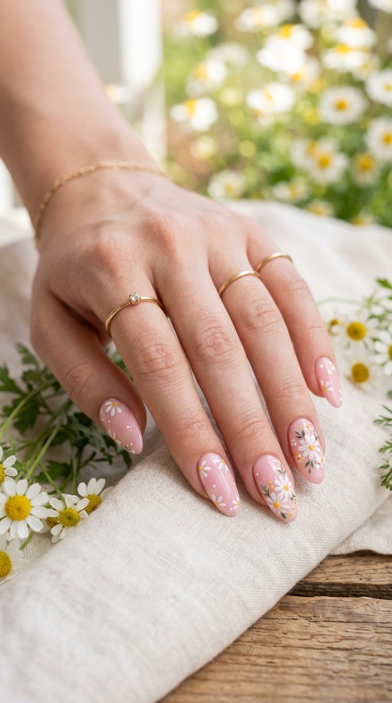 5 Pastel Daisy Easter Nails That Look Cute and Fresh in 2026
