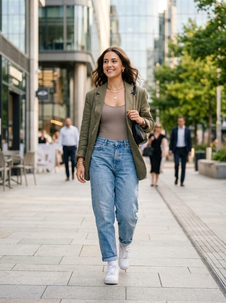 Baggy Denim with a Bodysuit