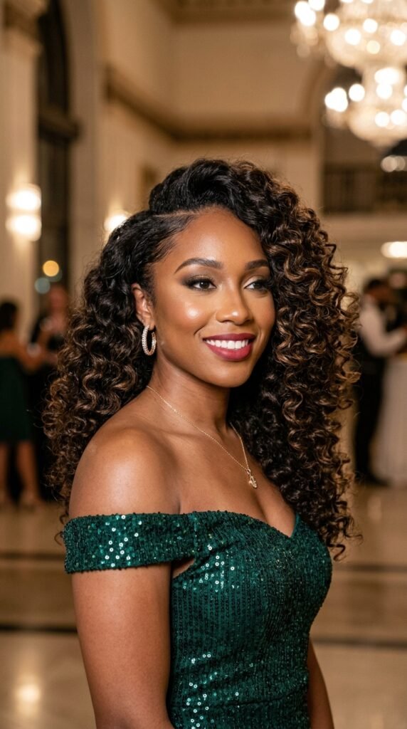 Big Voluminous Curly Blowout Hairstyle