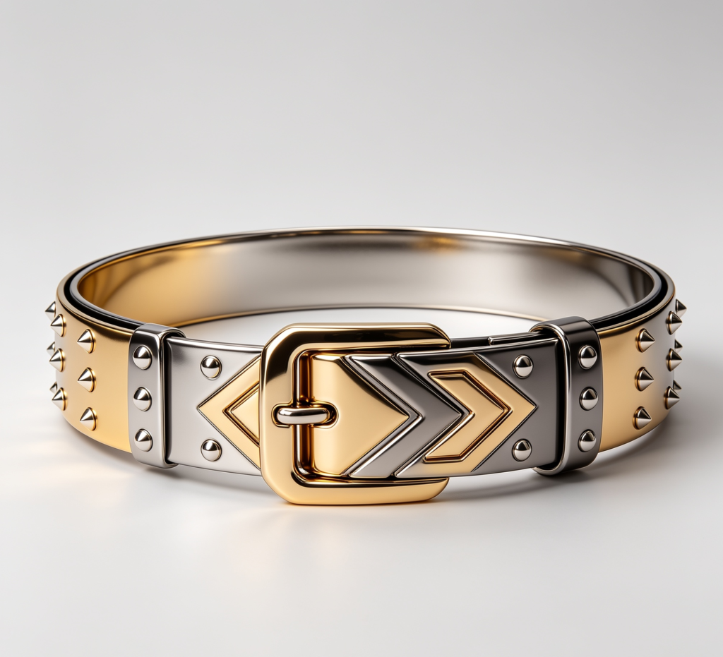 2. Bold Metallic Statement Waist Belt