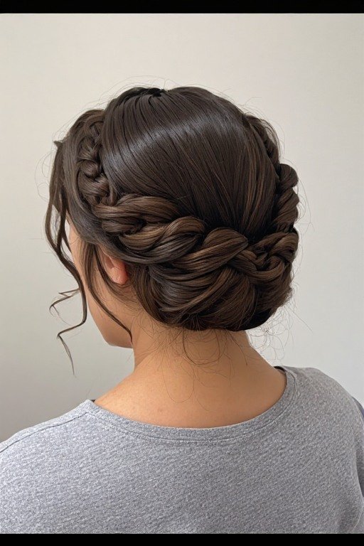 Braided Crown Updo Hairstyle